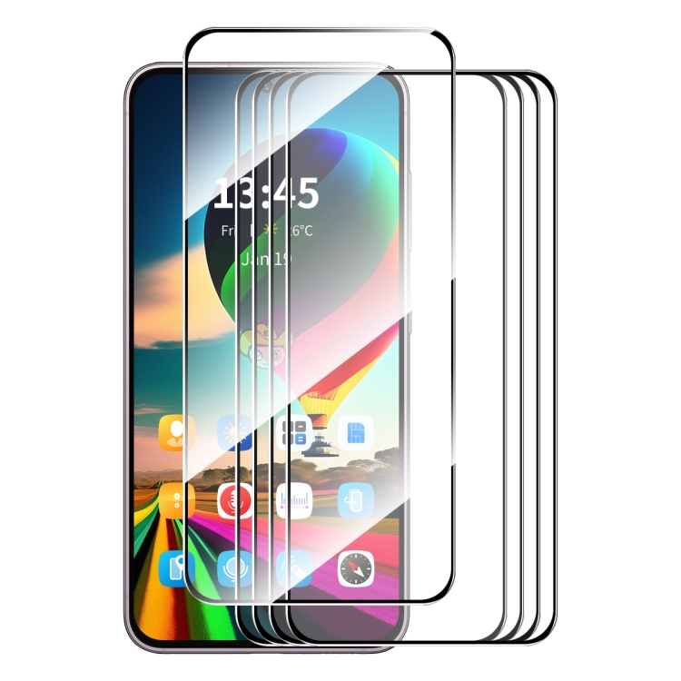 

For Motorola Moto G15 5pcs ENKAY Full Glue High Aluminum-silicon Tempered Glass Film