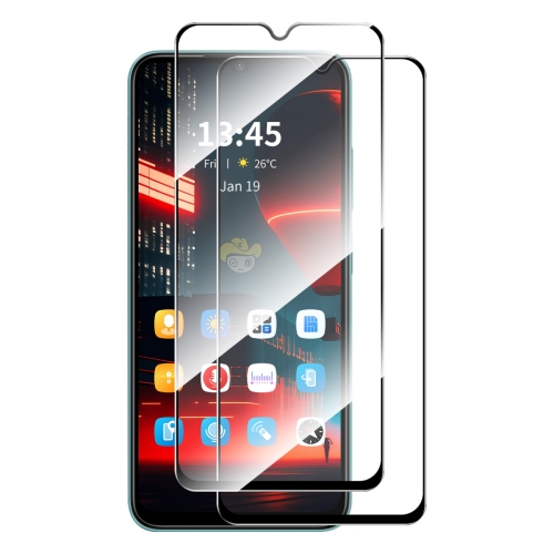 

For ZTE Nubia Neo 5G 2pcs ENKAY Hat-Prince Full Glue High Aluminum-silicon Tempered Glass Film