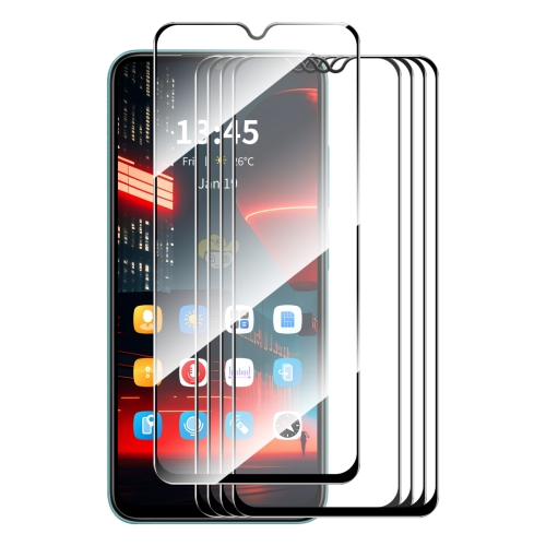 

For ZTE Nubia Neo 5G 5pcs ENKAY Hat-Prince Full Glue High Aluminum-silicon Tempered Glass Film