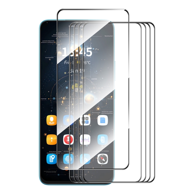 

For Huawei nova 13 5pcs ENKAY Full Glue High Aluminum-silicon Tempered Glass Film