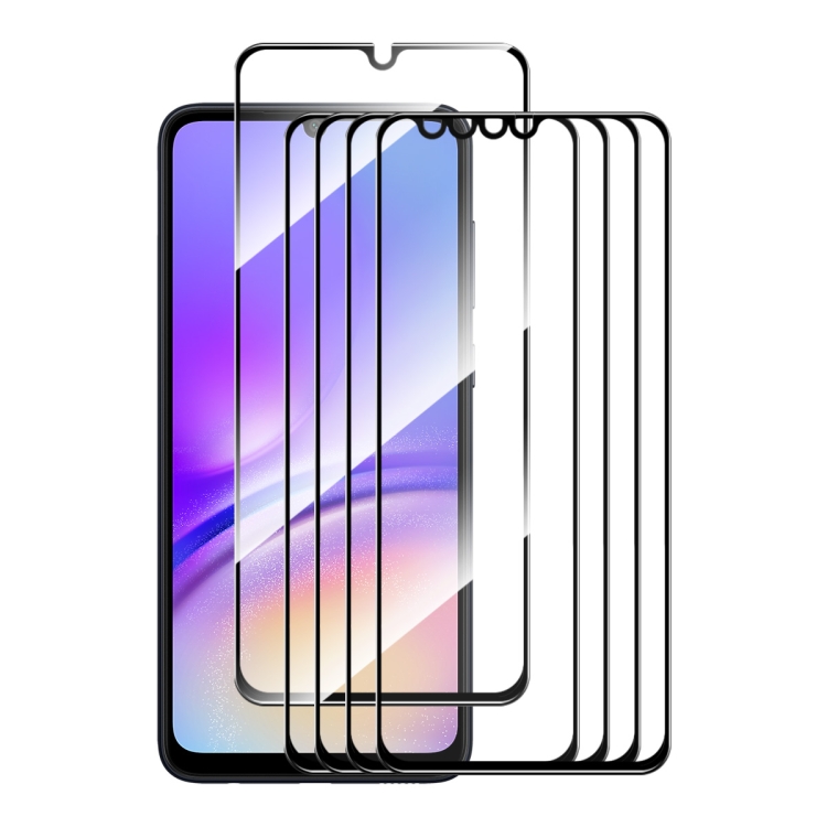 

For Samsung Galaxy A05 5pcs ENKAY Hat-Prince Full Glue High Aluminum-silicon Tempered Glass Film