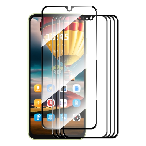 For Samsung Galaxy F15 / M15 5pcs ENKAY Hat-Prince Full Glue High Aluminum-silicon Tempered Glass Film for oneplus 12 enkay hat prince 9h rear camera lens tempered glass film