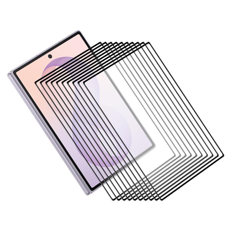 For Galaxy Z Fold8 5G Outer Screen 10pcs ENKAY Hat-Prince Full Glue High Aluminum-silicon Tempered Glass Film
