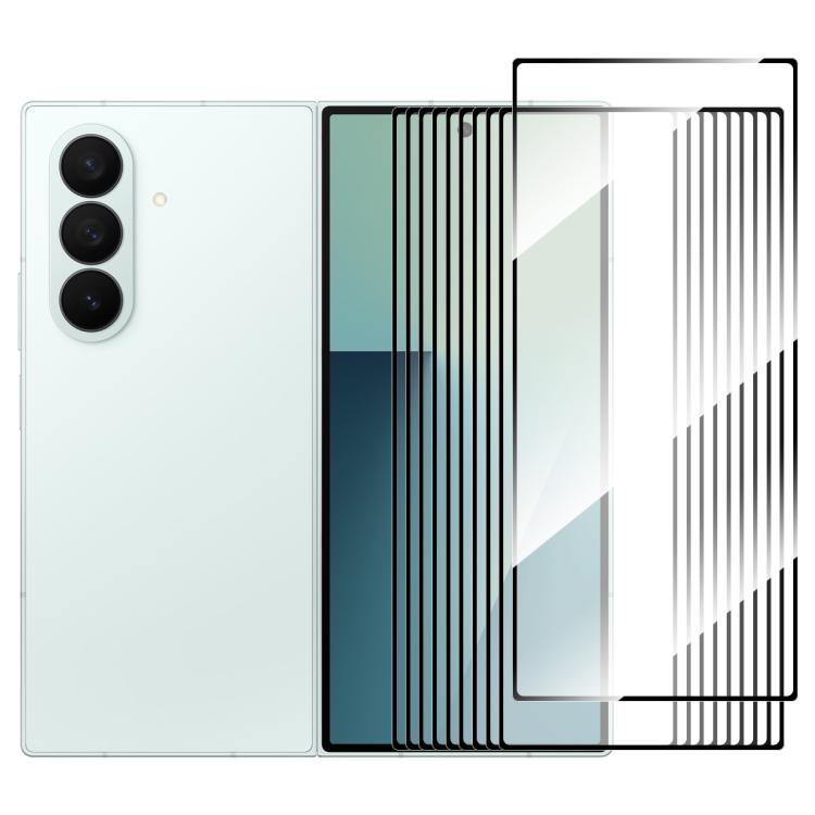 For Galaxy Z Fold8 Ultra 5G Outer Screen 10pcs ENKAY Hat-Prince Full Glue High Aluminum-silicon Tempered Glass Film