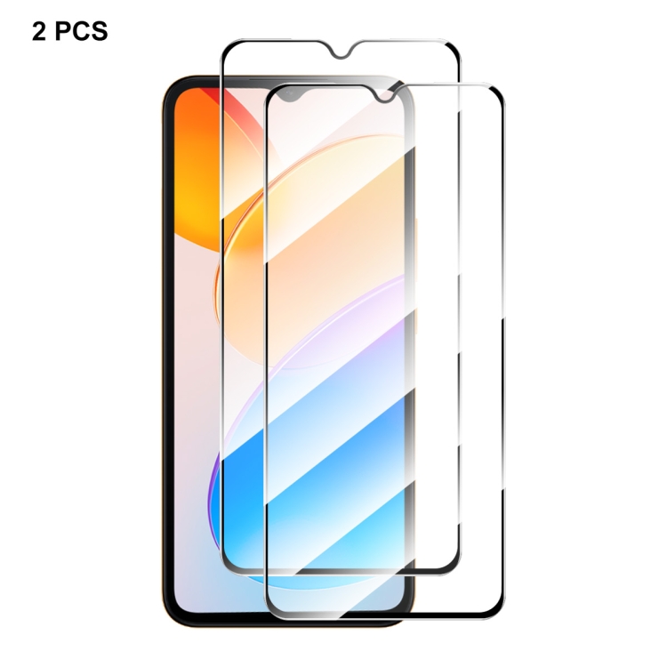 

For Honor 70 Lite / X5 / X6 2pcs ENKAY Full Glue High Aluminum-silicon Tempered Glass Film
