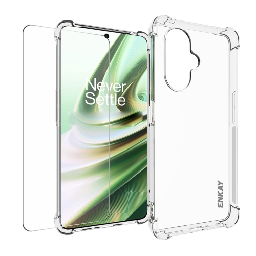 

For OnePlus Nord CE 3 5G ENKAY Transparent TPU Shockproof Phone Case with Glass Film