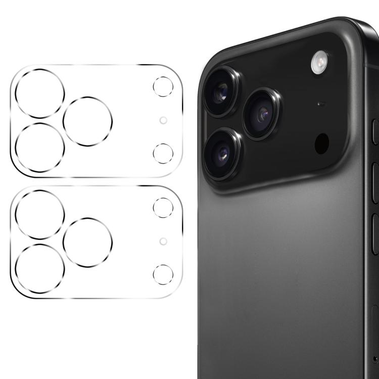 

For iPhone 17 Pro Max 2pcs ENKAY Hat-Prince 9H Rear Camera Lens Tempered Glass Film