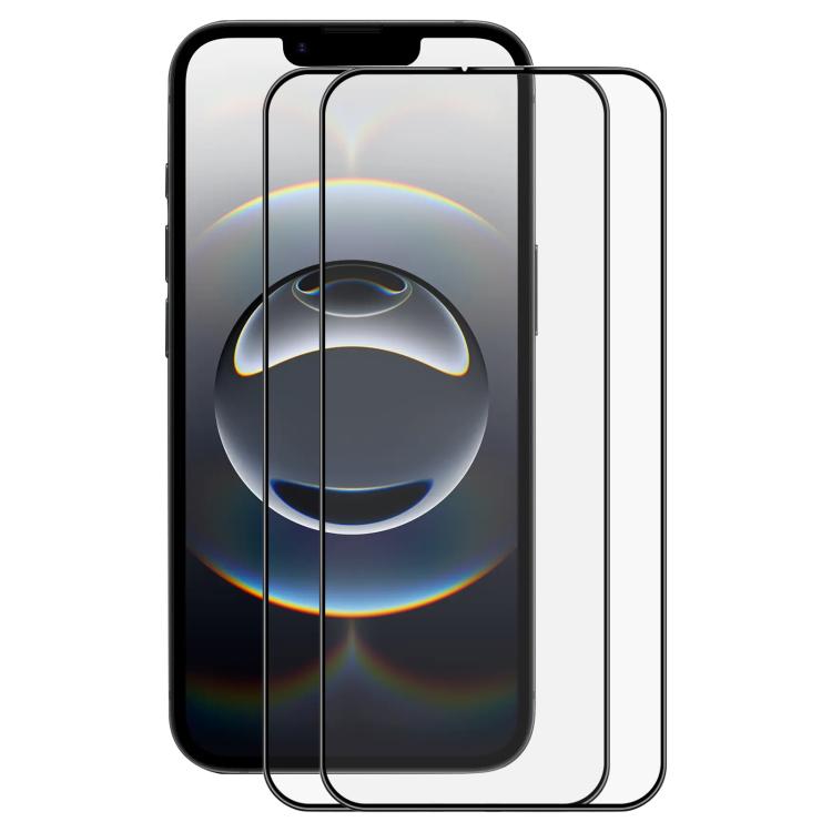 

For iPhone 16e 2pcs ENKAY Full Glue High Aluminum-silicon Tempered Glass Film