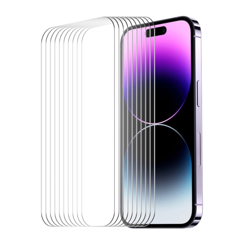 For iPhone 15 Pro Max 10pcs ENKAY 0.26mm 9H 2.5D High Aluminum-silicon Tempered Glass Film стекло baseus 0 15мм full glass tempered для iphone 11 pro sgapiph58s gs02