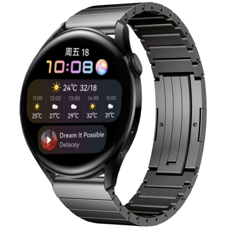

For Huawei Watch 3 One Bead Titanium Alloy Watch Band(Gray)