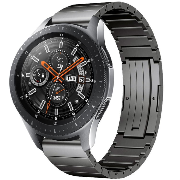 

For Samsung Galaxy Watch 42mm One Bead Titanium Alloy Watch Band(Gray)
