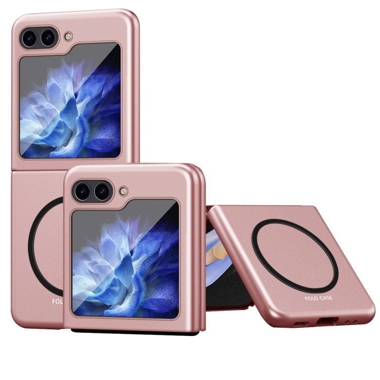

For Samsung Galaxy Z Flip6 5G Skin Feel Magnetic MagSafe Shockproof Phone Case(Pink)