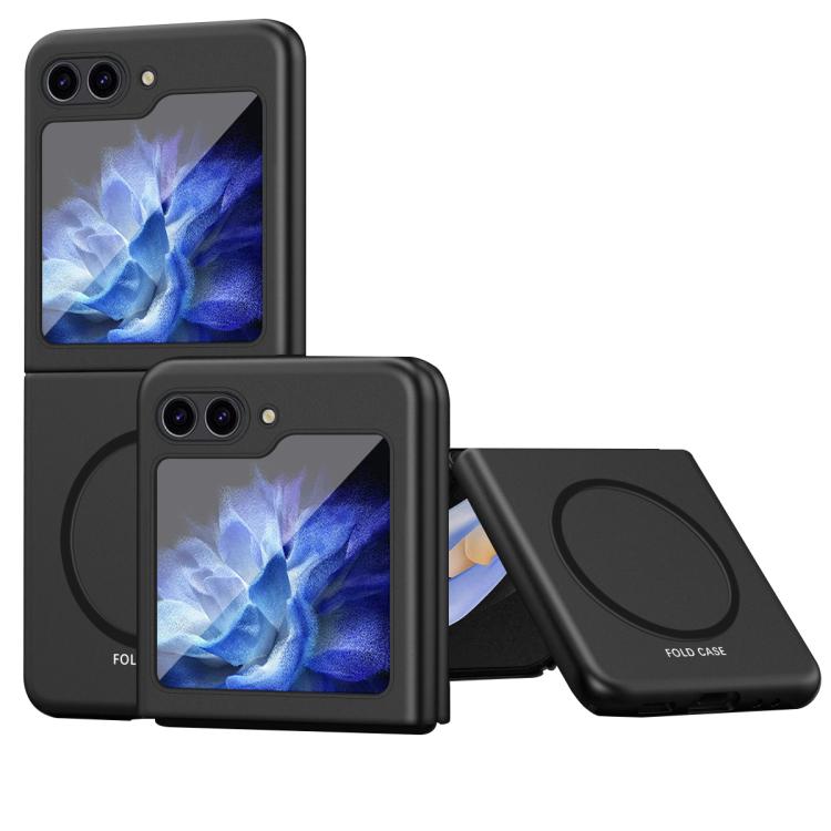

For Samsung Galaxy Z Flip7 5G Skin Feel Magnetic MagSafe Shockproof Phone Case(Black)