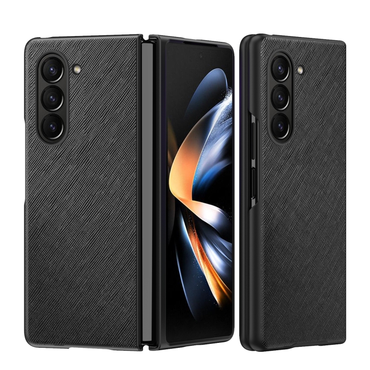 

For Samsung Galaxy Z Fold6 5G Cross-Grain All-inclusive Shockproof Phone Case(Black)