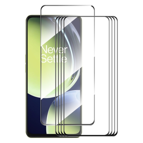 

For OnePlus Nord CE 3 Lite 5pcs ENKAY Full Glue High Aluminum-silicon Tempered Glass Film