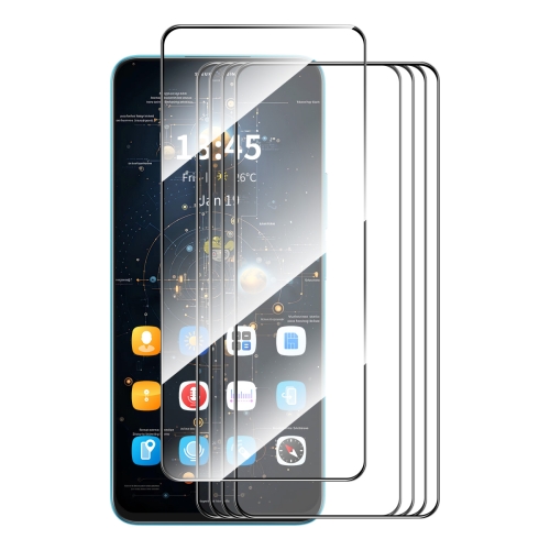 

For OnePlus 13 5pcs ENKAY Full Glue High Aluminum-silicon Tempered Glass Film