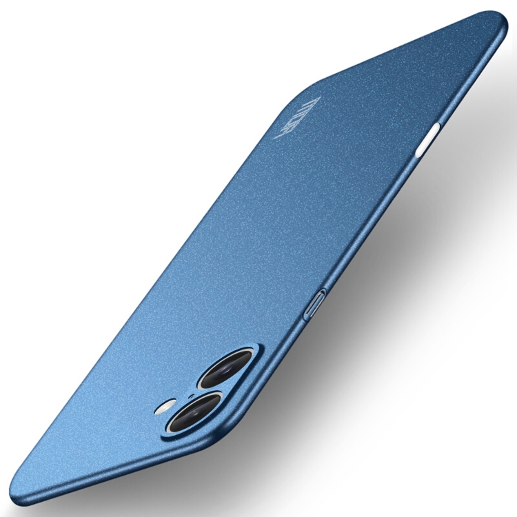 

For iPhone 16 MOFI Fandun Series Frosted PC Ultra-thin All-inclusive Phone Case(Blue)