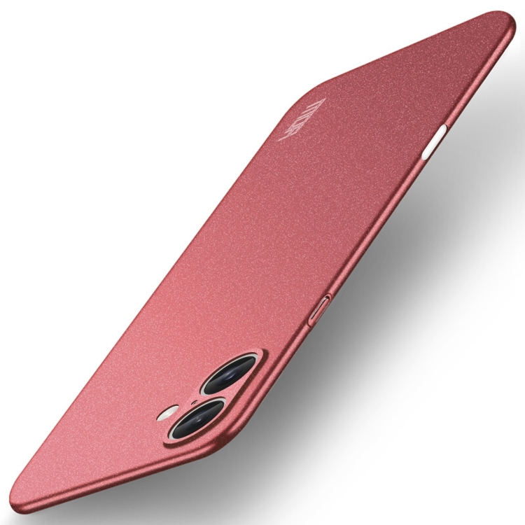 

For iPhone 16 MOFI Fandun Series Frosted PC Ultra-thin All-inclusive Phone Case(Red)