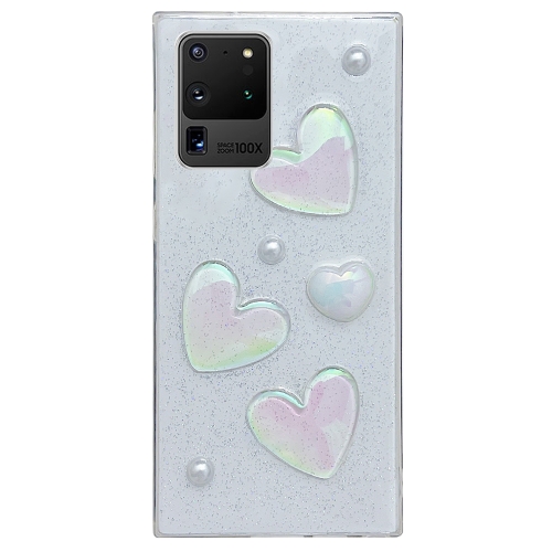 

For Samsung Galaxy S20 Ultra Love Epoxy TPU Protective Case(Transparent)