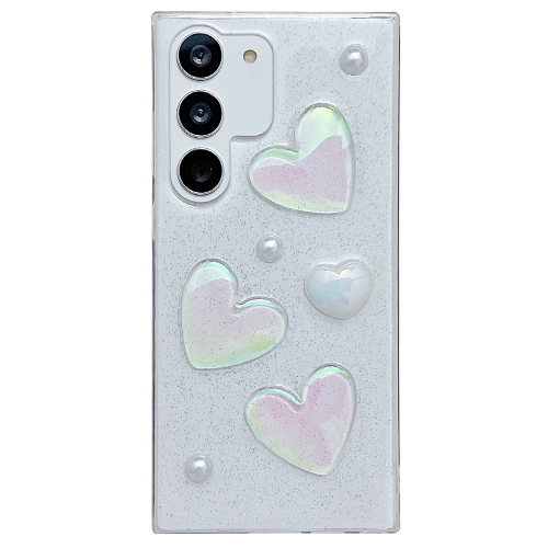 

For Samsung Galaxy S21 5G Love Epoxy TPU Protective Case(Transparent)