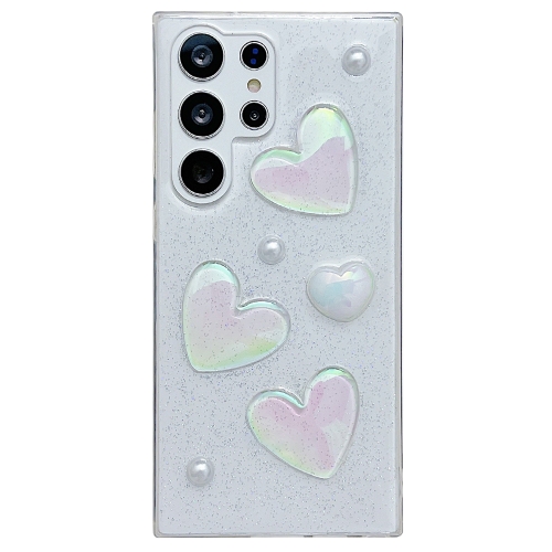 

For Samsung Galaxy S22 Ultra 5G Love Epoxy TPU Protective Case(Transparent)