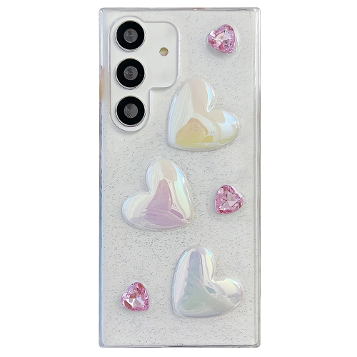

For Samsung Galaxy S24+ 5G Love Epoxy TPU Protective Case(Pink)