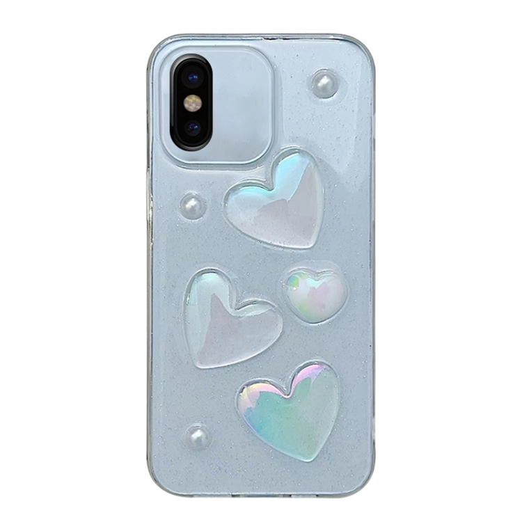 

For iPhone X / XS Love Epoxy TPU Phone Case(Transparent)