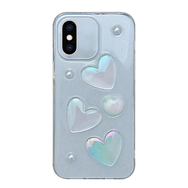 

For iPhone XS Max Love Epoxy TPU Phone Case(Transparent)