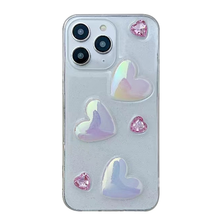 

For iPhone 15 Pro Max Love Epoxy TPU Phone Case(Pink)