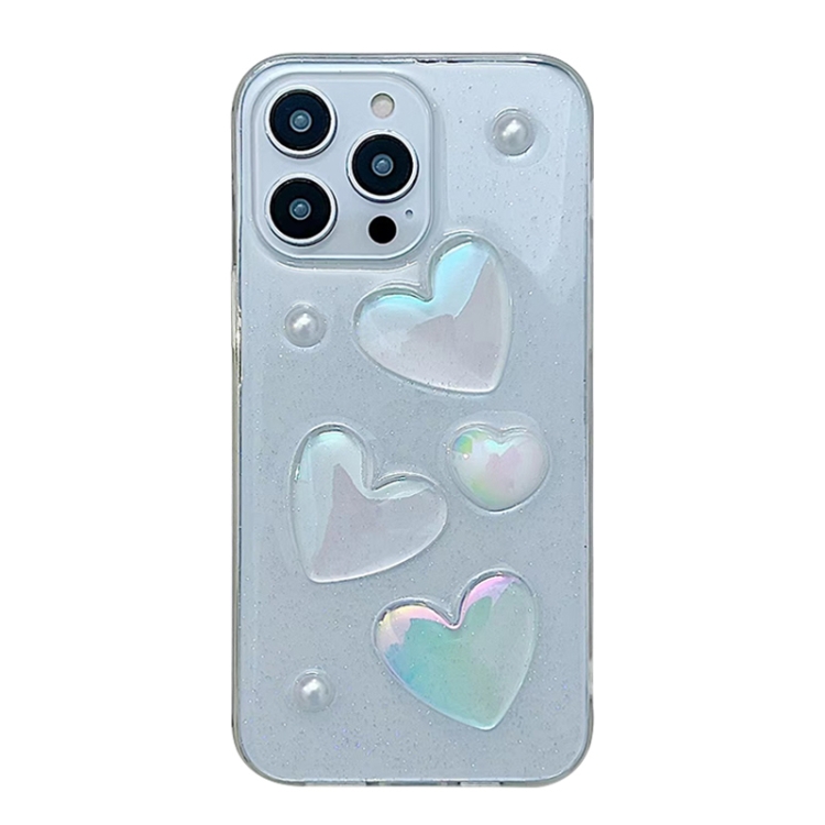 

For iPhone 16 Pro Love Epoxy TPU Phone Case(Transparent)