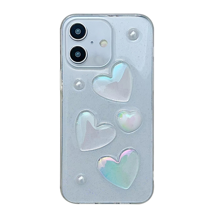 

For iPhone 16 Plus Love Epoxy TPU Phone Case(Transparent)