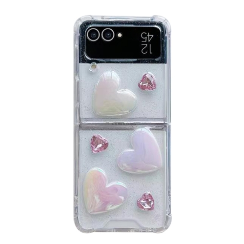 

For Samsung Galaxy Z Flip6 Love Epoxy TPU Phone Case(Pink)