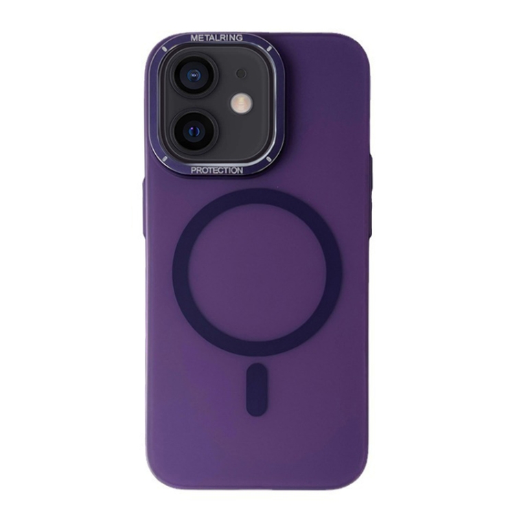 

For iPhone 11 Frosted PC MagSafe TPU Phone Case(Purple)