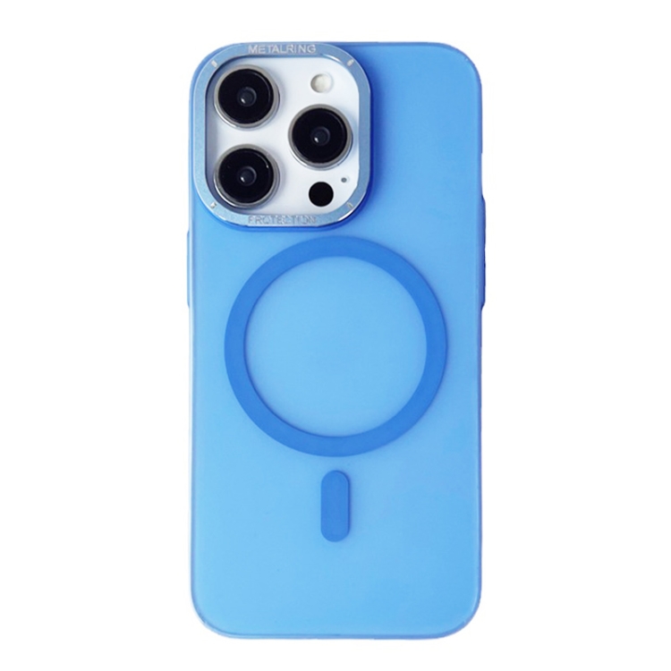 

For iPhone 14 Pro Max Frosted PC MagSafe TPU Phone Case(Blue)