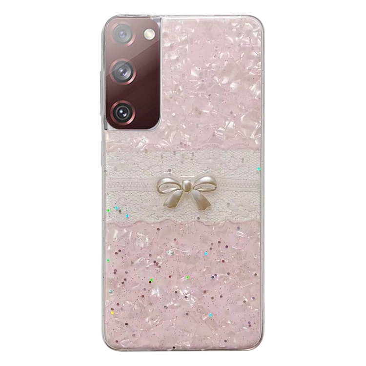 

For Samsung Galaxy S20 FE Shell Pattern Bow TPU Phone Protective Case(Pink)