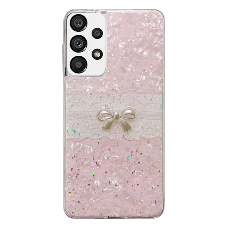 

For Samsung Galaxy A73 5G Shell Pattern Bow TPU Phone Protective Case(Pink)
