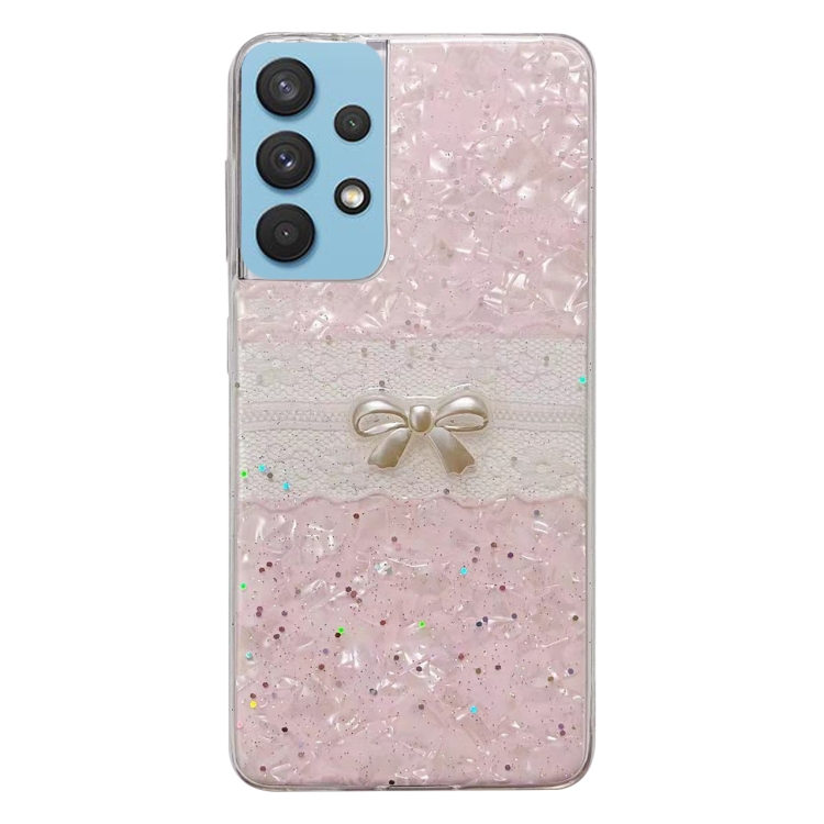 

For Samsung Galaxy A32 4G Shell Pattern Bow TPU Phone Protective Case(Pink)