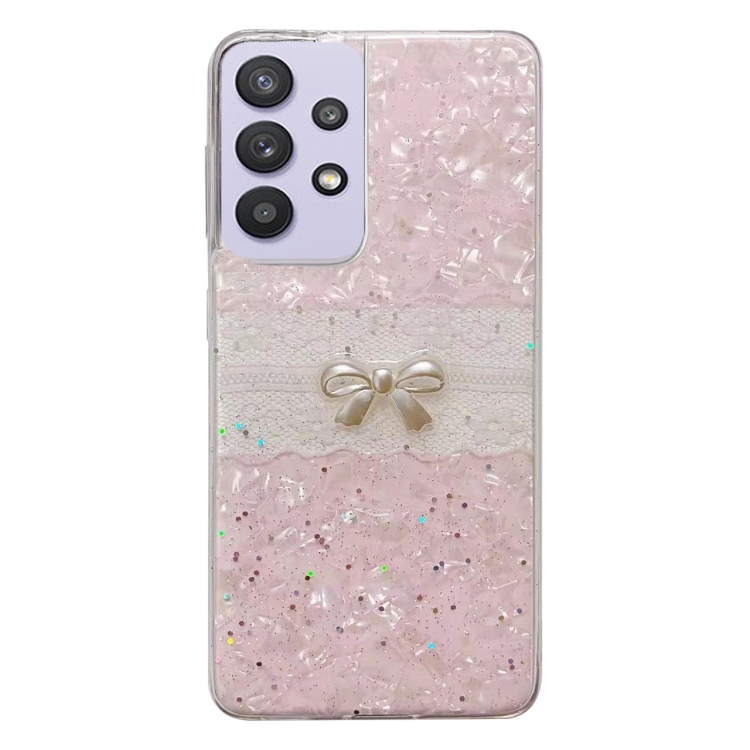 

For Samsung Galaxy A32 5G Shell Pattern Bow TPU Phone Protective Case(Pink)