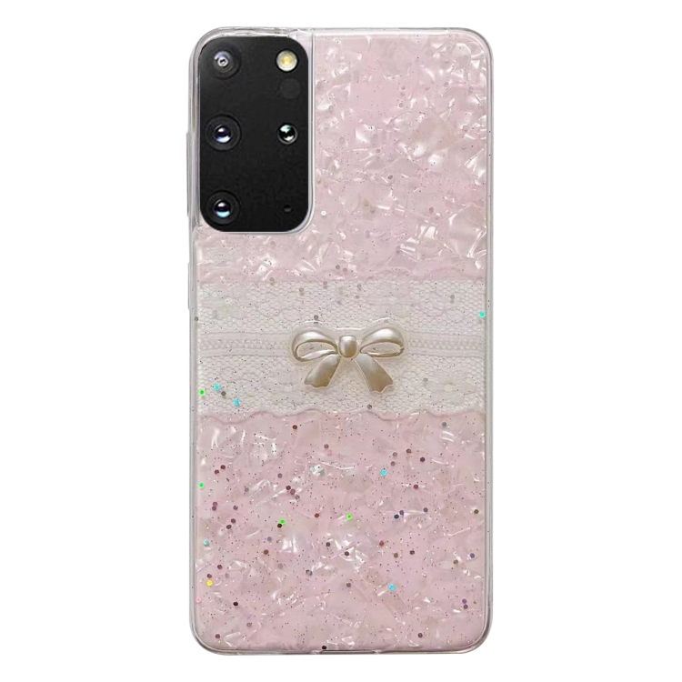 

For Samsung Galaxy S20+ Shell Pattern Bow TPU Phone Protective Case(Pink)