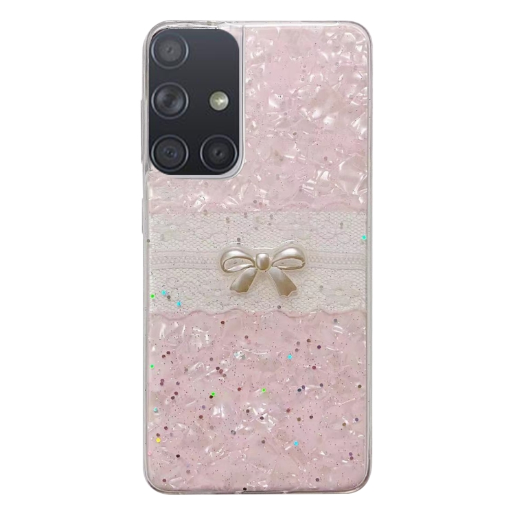 

For Samsung Galaxy A71 4G Shell Pattern Bow TPU Phone Protective Case(Pink)
