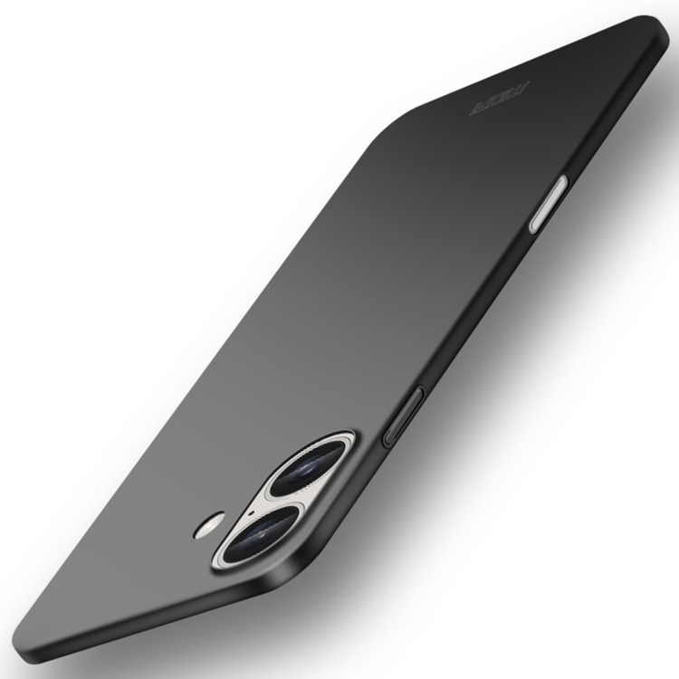 

For iPhone 16 MOFI Frosted PC Ultra-thin Hard Phone Case(Black)