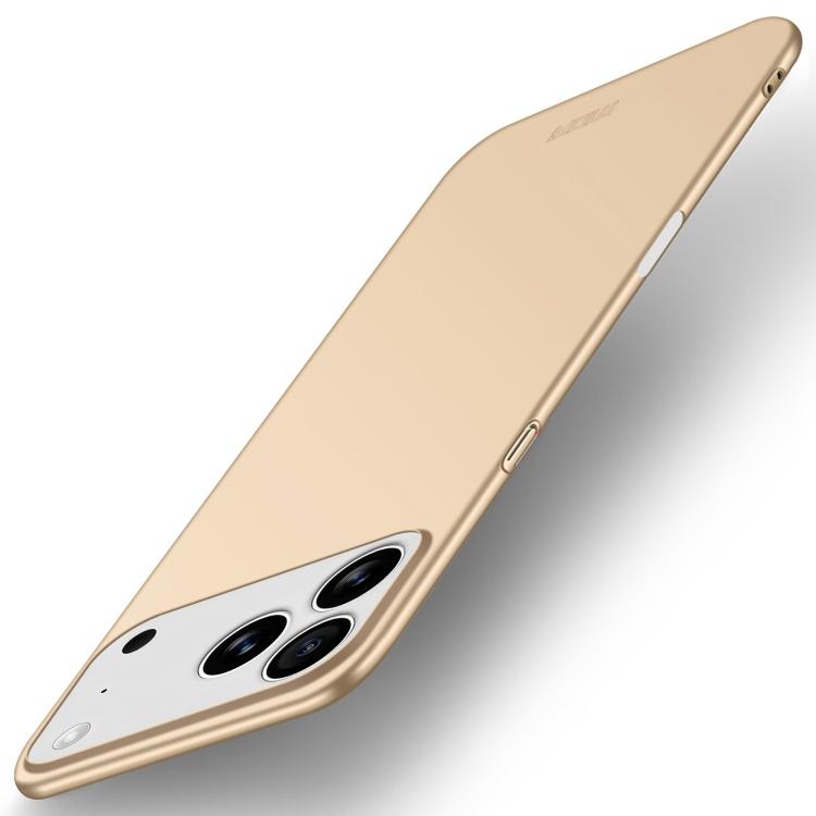 

For iPhone 17 Pro MOFI Frosted PC Ultra-thin Hard Phone Case(Gold)