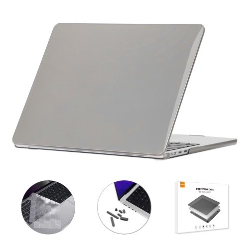 

For MacBook Air 15.3 A2941 ENKAY EU Version 3 in 1 Crystal Protective Case with TPU Keyboard Film & Anti-dust Plugs(Grey)