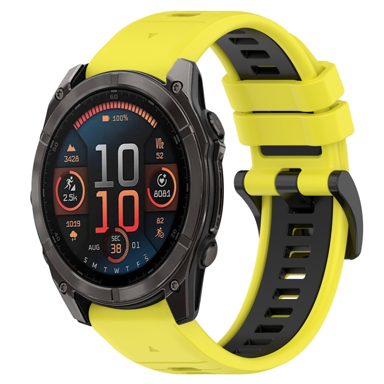 สายนาฬิกาซิลิโคน 22 สองสีสำหรับ Garmin Fenix ​​8