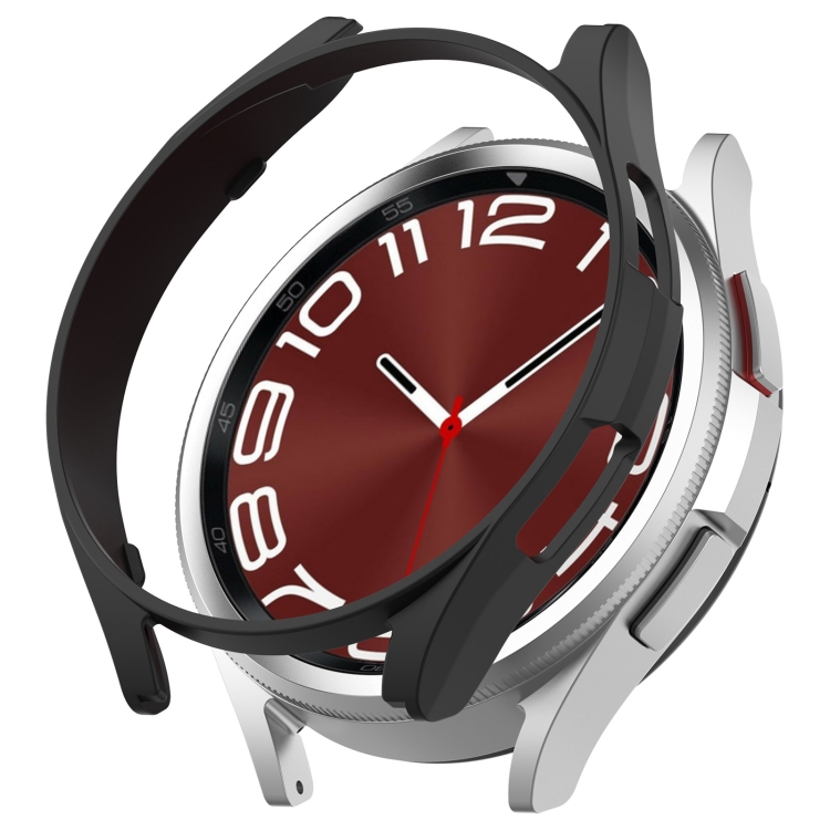 

For Samsung Galaxy Watch 6 Classic 47mm Half Coverage Hollow PC Watch Protective Case(Black)