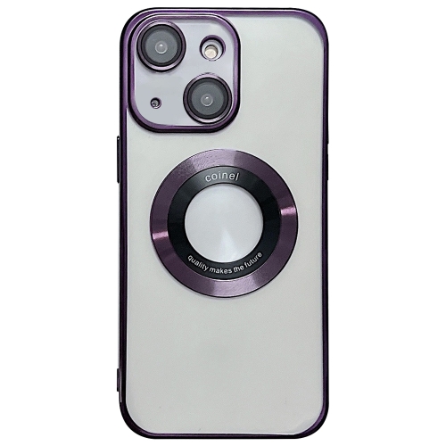

For iPhone 14 Plus Electroplating Magsafe TPU Phone Case(Purple)
