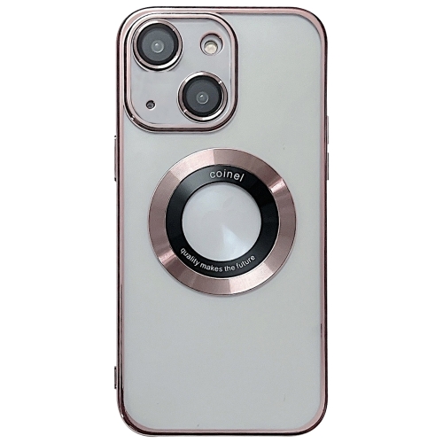 

For iPhone 14 Electroplating Magsafe TPU Phone Case(Rose)