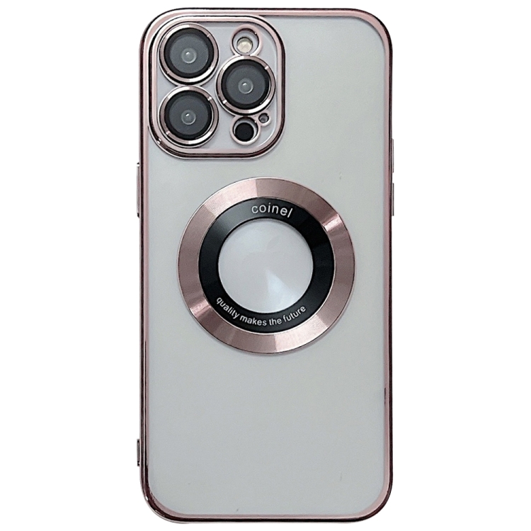 

For iPhone 14 Pro Magsafe Electroplating TPU Phone Case(Rose)