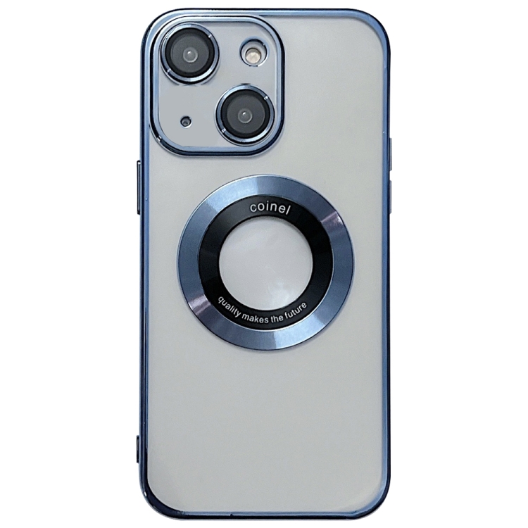 

For iPhone 13 Electroplating Magsafe TPU Phone Case(Blue)