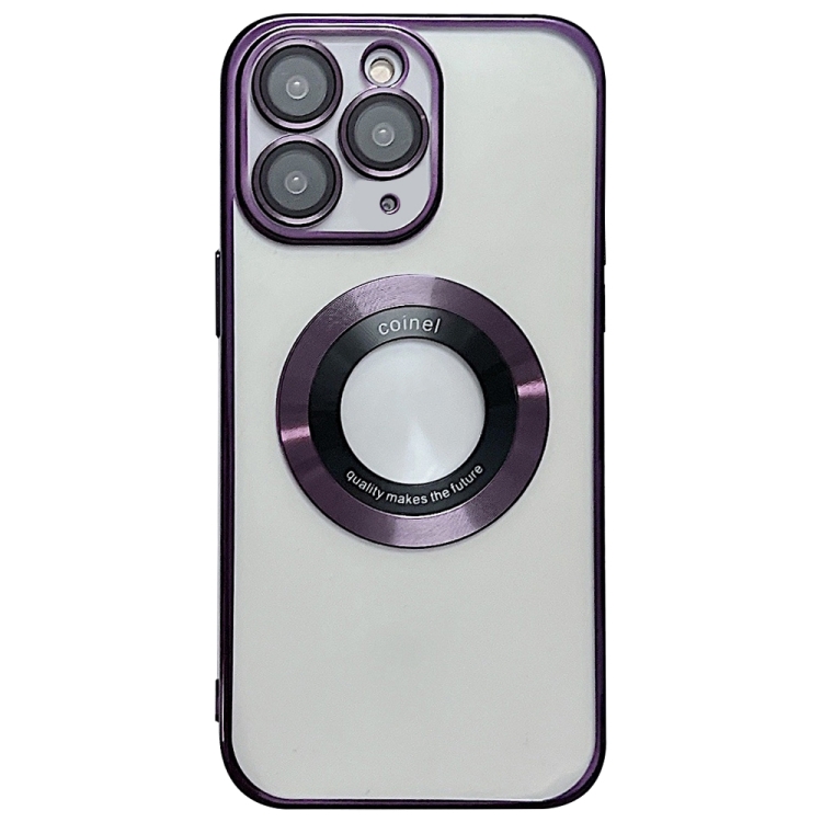 

For iPhone 11 Pro Max Electroplating Magsafe TPU Phone Case(Purple)
